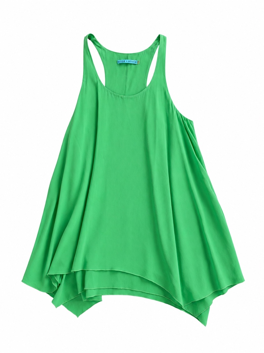 Alice+OliviaGreen Sleeveless Swing Tank